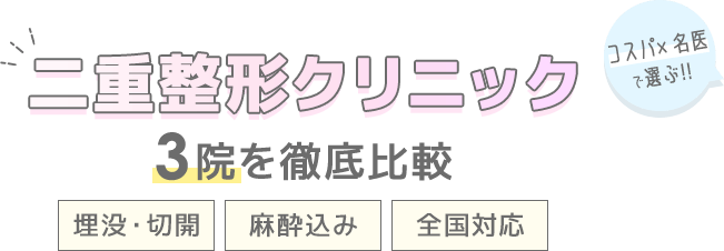 おすすめ二重整形クリニックランキング